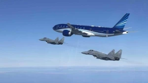 Serbiya qırıcıları Prezidentin təyyarəsini belə müşayiət etdilər - VİDEO