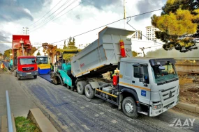 Bakının bu küçələri təmir olunur - VİDEO/FOTO
