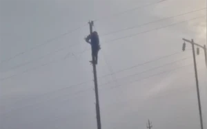 “Azərişıq” güclü küləyin yaratdığı fəsadları aradan qaldırır - VİDEO