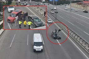 Aeroport yolunda DƏHŞƏTLİ QƏZA - ANBAAN VİDEO