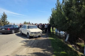 Ağstafada mikroavtobusla minik avtomobili toqquşdu - FOTO