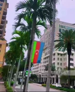 Florida ştatının məşhur küçəsində bayrağımız ucaldıldı