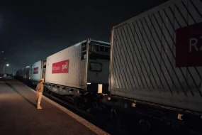 Rusiyadan İrana göndərilən humanitar yardım Astara stansiyasına çatıb - FOTO