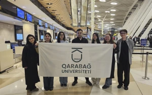 Qarabağ Universitetinin tələbələri beynəlxalq müsabiqədə iştirak edir - FOTOLAR