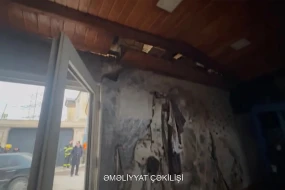Bakıda obyektdə partlayış: Xəsarət alan var - VİDEO