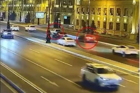 Bakıda dayanma qaydalarını pozan sürücü qəzaya səbəb oldu - ANBAAN VİDEO