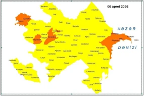 Küləkli hava ilə bağlı sarı və narıncı xəbərdarlıq verildi