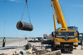 Pirşağıda kanalizasiya kollektorları və tullantı sutəmizləyici qurğu tikilir - VİDEO/FOTO
