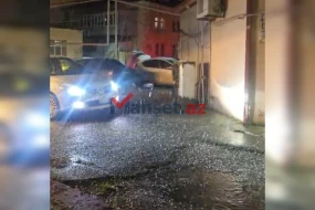 Bakıya dolu yağır - VİDEO