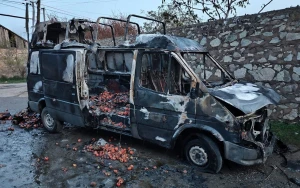 Yük maşını yanıb kül oldu - FOTOLAR