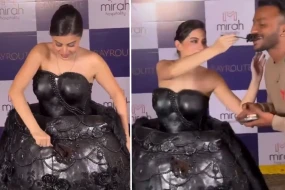 \"Bollywood\" aktrisası yeyiləbilən geyimlə tədbirə gəldi&nbsp;