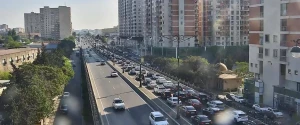 Bakının bu yollarında sıxlıq var - SİYAHI