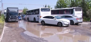 Xırdalanda yol problemi: Sakinlər beziblər - VİDEO