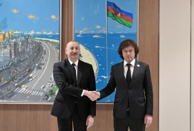 Prezidentlə Kobaxidze görüşdü - FOTOLAR