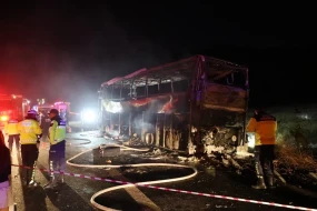 Avtobus od tutub yandı - Ölən və xəsarət alanlar var