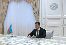 Türkmənistan Prezidenti Adil Kərimlini qəbul etdi - FOTO