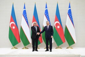 Əli Əsədov Özbəkistan Prezidenti ilə görüşdü - FOTOLAR