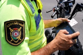 Motosiklet sürücülərinə qarşı reyd - 45 nəfər saxlanıldı