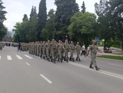 Xankəndi şəhərində hərbçilərin yürüşü keçirilir&nbsp;