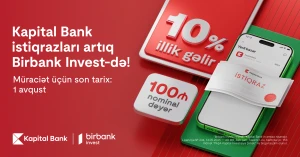 Kapital Bank istiqrazlarına abunə yazılışı başladı -&nbsp;İllik 10% gəlirlə investisiya edin