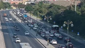 Bakının bu yollarında tıxac var