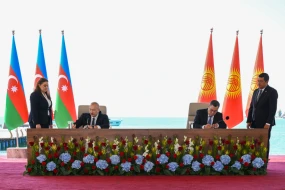 Azərbaycan ilə Qırğızıstan arasında sənədlər mübadilə edildi - FOTOLAR