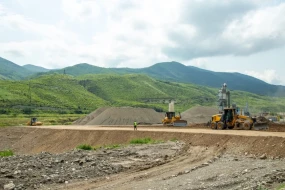 Ağdam–Xankəndi dəmir yolu xəttinin tikintisi davam edir - VİDEO