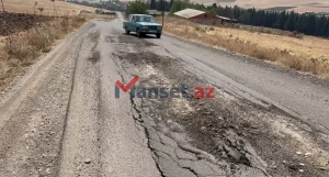 Sakinləri çıxılmaz vəziyyətə salan yol - VİDEO/FOTO