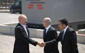 Prezident “Şəms 1” və “Qərbi Üfüq” stansiyalarında görülən işlərlə tanış oldu - FOTO/VİDEO&nbsp;