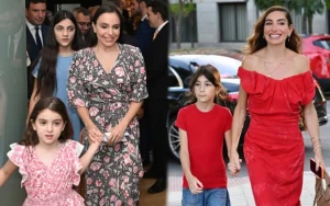 Leyla və Arzu Əliyevalar qızları ilə Madriddə - FOTOLAR