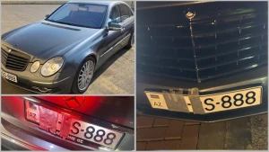 Nömrə nişanlarını lentlə örtən sürücü saxlanıldı