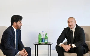 İlham Əliyev Məhəmməd Ben Sulayem ilə görüşdü - FOTOLAR