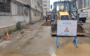 Yasamalda içməli su xəttində qəza - FOTO