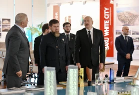 Prezident Ramzan Kadırovla “Ağ Şəhər”də - FOTOLAR