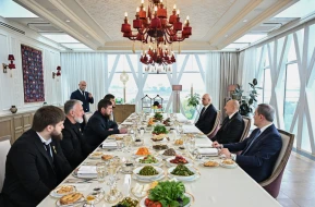 İlham Əliyev Kadırovla birgə nahar edib - FOTOLAR
