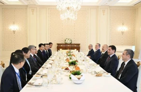 Prezidentin adından Laos Prezidentinin şərəfinə rəsmi nahar verildi - FOTOLAR