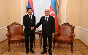Əli Əsədov Laos Prezidenti ilə görüşdü - FOTO