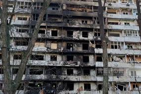 Kiyevə hava hücumu zamanı azərbaycanlı ailənin evi dağıldı - FOTOLAR