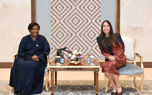 Leyla Əliyeva Zimbabvenin birinci xanımı ilə görüşdü&nbsp;