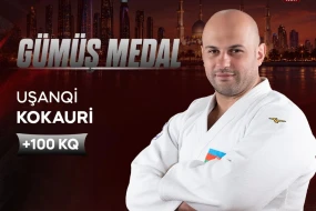 Uşanqi Kokauri gümüş medal qazandı - YENİLƏNİB